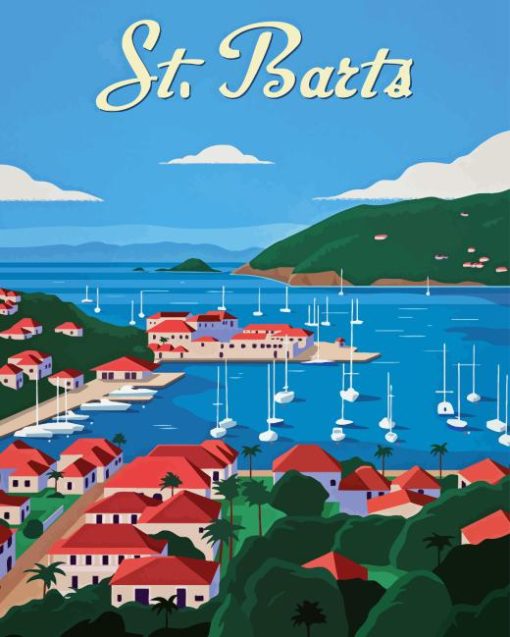 St Barts Poster Diamond Painting