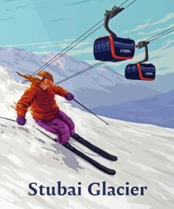 Stubai Glacier Austria Poster Diamond Painting