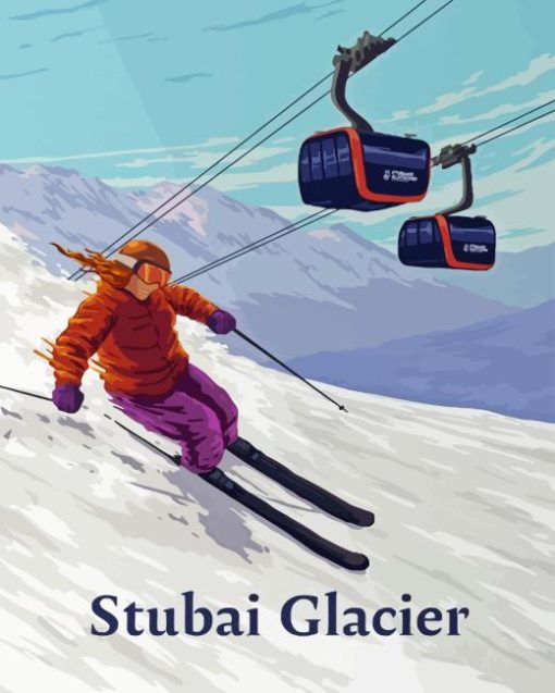 Stubai Glacier Austria Poster Diamond Painting