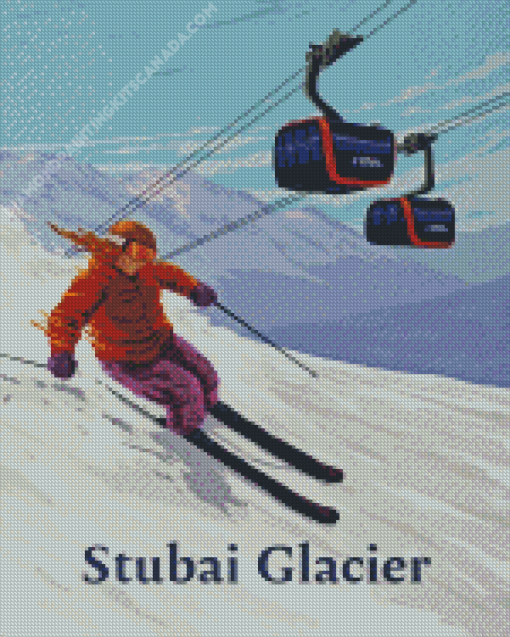 Stubai Glacier Austria Poster Diamond Painting