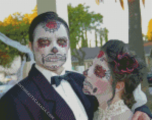 Sugar Skull Wedding Couple Diamond Painting