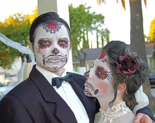 Sugar Skull Wedding Couple Diamond Painting