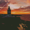 Sunset Over Hook Lighthouse Ireland Diamond Painting