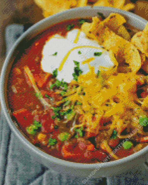 Taco Stew with Cheese Diamond Painting