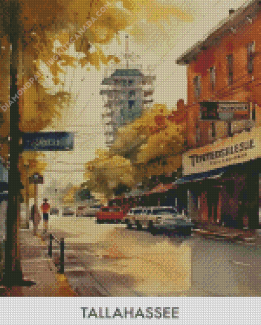 Tallahassee Poster Art Diamond Painting