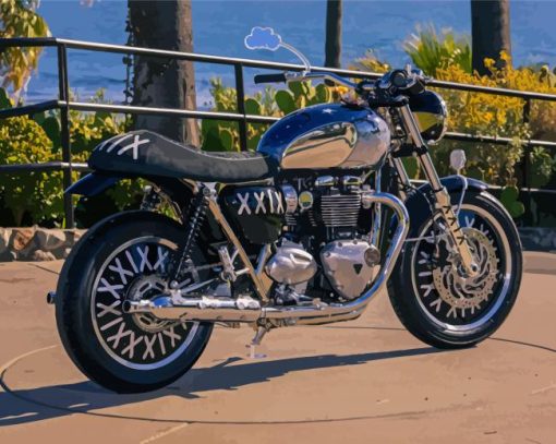 Triumph Bonneville Motorcycle Diamond Painting