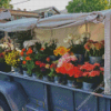 Truck Flowers Diamond Painting