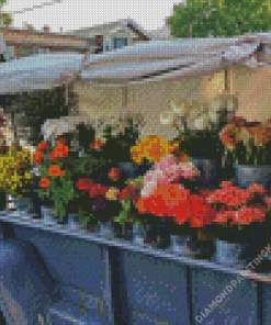 Truck Flowers Diamond Painting