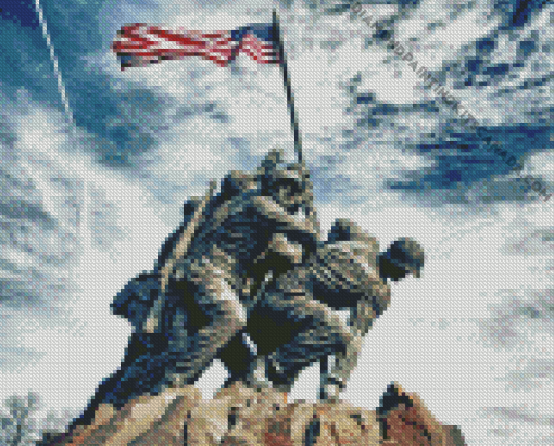 United States Marine Corps War Memorial Diamond Painting