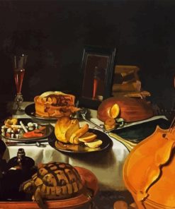 Violin and Food Art Diamond Painting