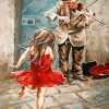 Violinist Man And Girl Diamond Painting