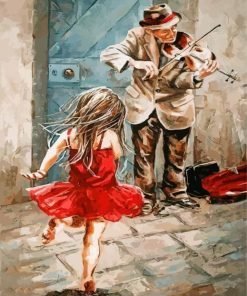 Violinist Man And Girl Diamond Painting