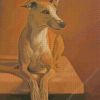 Whippet Dog Portrait Diamond Painting