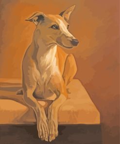 Whippet Dog Portrait Diamond Painting