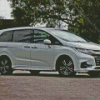 White Honda Odyssey Side View Diamond Painting