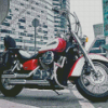 White and Red Honda Shadow Diamond Painting