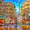 Winter Paris Cafe Diamond Painting