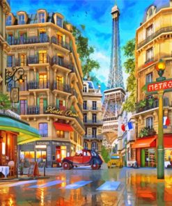 Winter Paris Cafe Diamond Painting