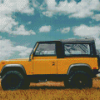 Yellow Vintage Land Rover Car Diamond Painting