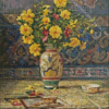 Yellow Roses In Vase Art Diamond Painting