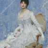 Young Lady in White by Paul Cesar Diamond Painting