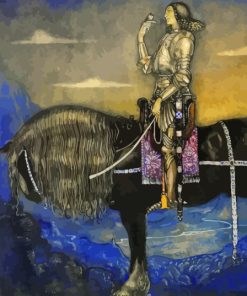 A Knight Rode Up John Bauer Diamond Painting