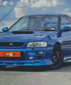 Blue Subaru Impreza Diamond Painting