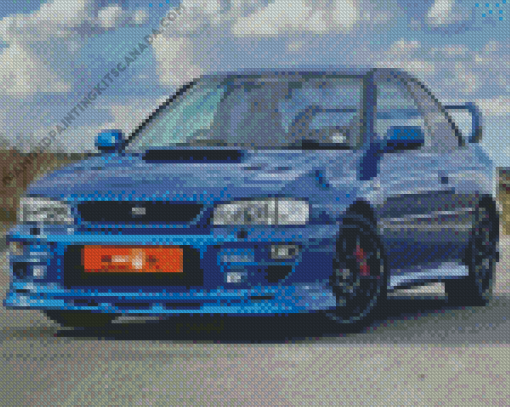 Blue Subaru Impreza Diamond Painting