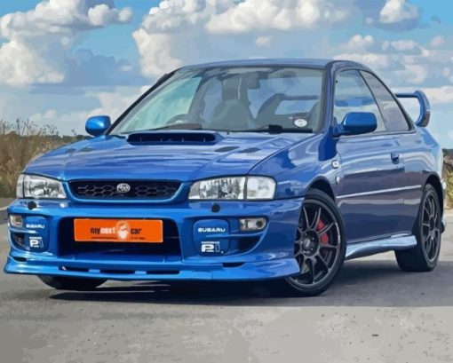 Blue Subaru Impreza Diamond Painting