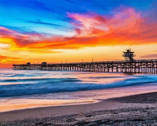 Capistrano Beach Sunset Diamond Painting