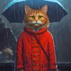 Cat and Umbrella Diamond Painting