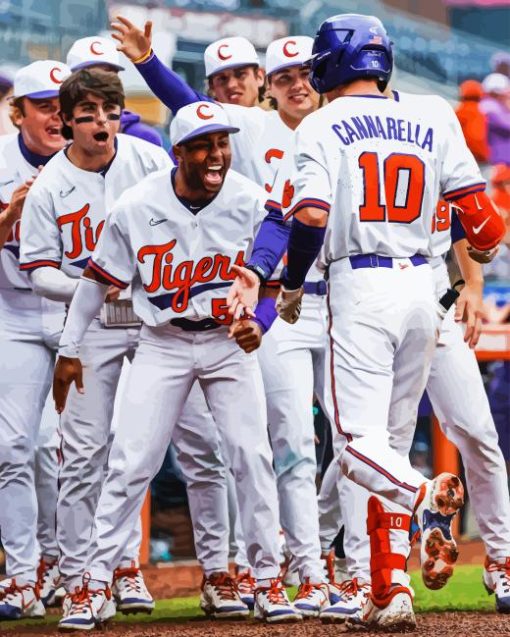 Clemson University Baseball Team Diamond Painting