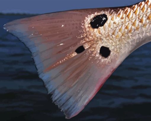 Close Up Redfish Tail Diamond Painting