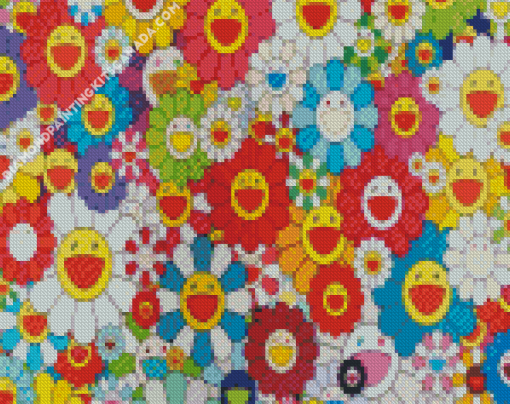 Colorful Murakami Art Diamond Painting