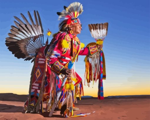 Colorful Navajo Man Diamond Painting