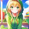 Cute Girl Anime Frog Diamond Painting