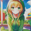 Cute Girl Anime Frog Diamond Painting