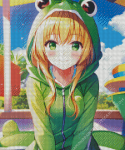 Cute Girl Anime Frog Diamond Painting