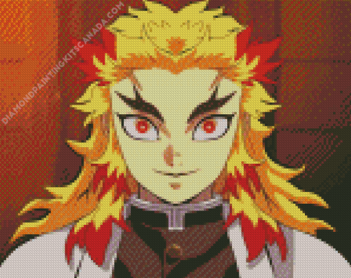 Demon Slayer Anime Kyojuro Rengoku Diamond Painting