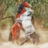 Fighting Horses Diamond Painting