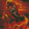 Fire Horse From Hell Diamond Painting