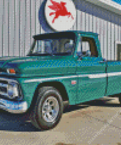 Green 1966 Chevy Pickup Diamond Painting