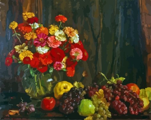 Hans Heysen Flowers and Fruit Diamond Painting