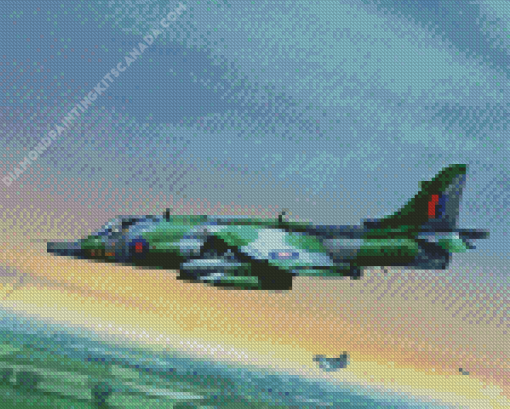 Harrier Military Plane Diamond Painting