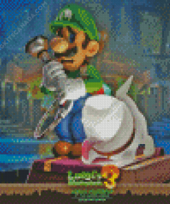 Luigis Mansion Video Game Diamond Painting