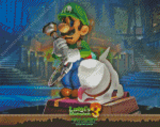 Luigis Mansion Video Game Diamond Painting