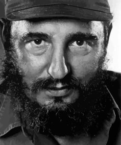 Monochrome Fidel Castro Diamond Painting