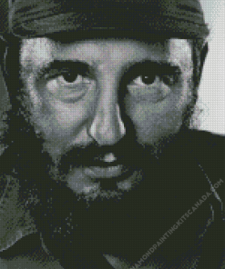 Monochrome Fidel Castro Diamond Painting