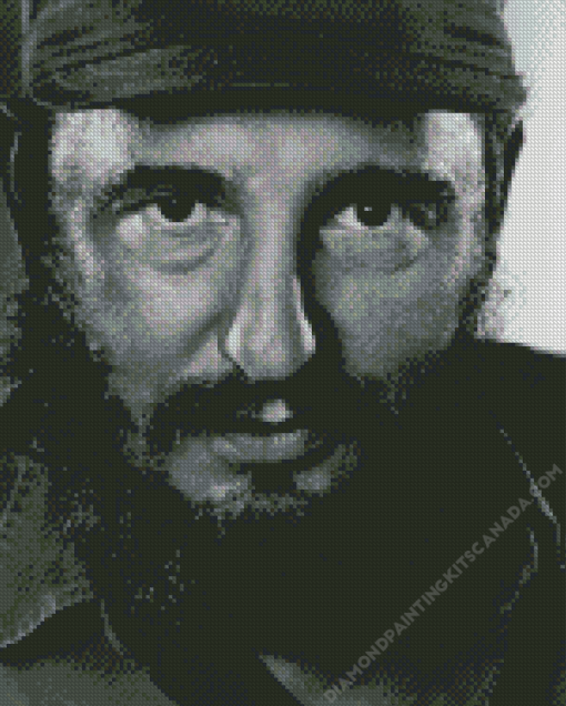 Monochrome Fidel Castro Diamond Painting