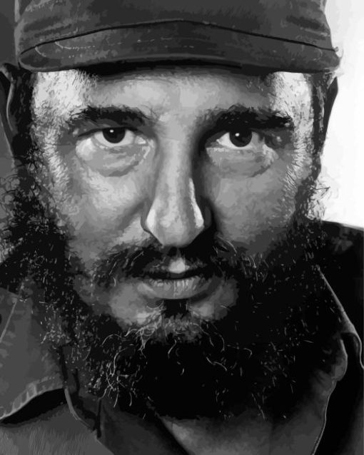 Monochrome Fidel Castro Diamond Painting